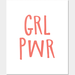 GRL PWR Girl Power Feminism Posters and Art
